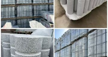 佳木斯 芝麻白花岗岩挡车柱、隔离柱多少钱