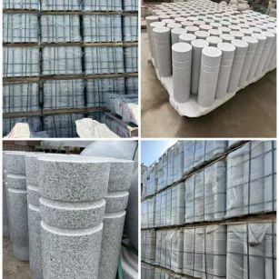 佳木斯 芝麻白花岗岩挡车柱、隔离柱多少钱