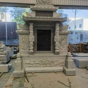 佳木斯 芝麻灰高档墓碑、土墓，一套也支持定做